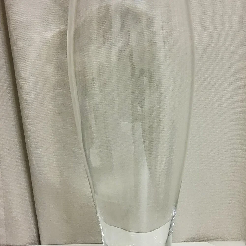 Tall Clear Glass Pilsner Beer Mug Weizen Heavy Weighted Base Footed Stemware